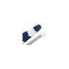 Bo-Camp Parasol a rayas 165 cm azul/blanco