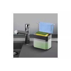 Dosificador de jabón 0,75 litros gris Spongetex Metaltex