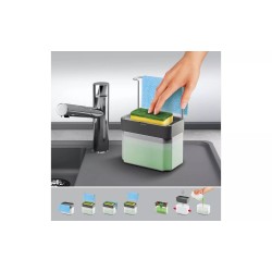 Dosificador de jabón 0,75 litros gris Spongetex Metaltex