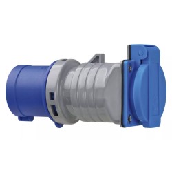 Adaptador CEE 240 V 16 A a Schuko 3 polos gris-azul Brennenstuhl