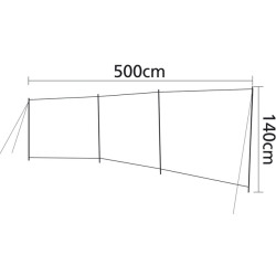 Parabrisas Bo-Camp Dennis de 3 piezas y 500 cm