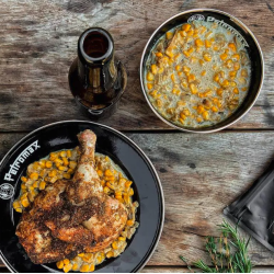 Platos de esmalte Petromax Set de 2 de 26 cm – vajilla robusta de camping en blanco o negro