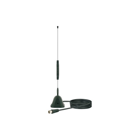 Antena de varilla Schwaiger DVB-T2 con base magnética (activa)