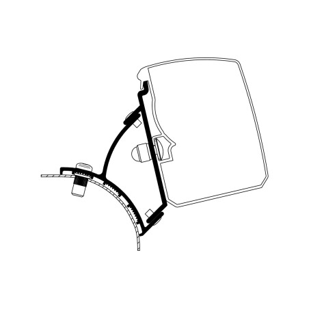 Fixed awning adapter Thule Omnistor 3200 VW T5 / T6 installation fixed circulation on the left