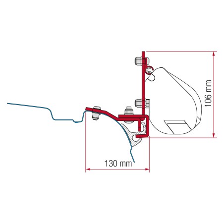 Fiamma Multirail VW T5/T6 Markisenadapter-Kit