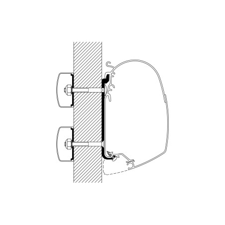 Adaptador de toldo universal Thule para Omnistor 4900 / 5200 / 8000 3 m