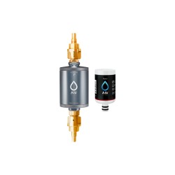 Alb Filter® TRAVEL Nano drinking water filter - germ barrier for permanent installation - with GEKA connection - titanium