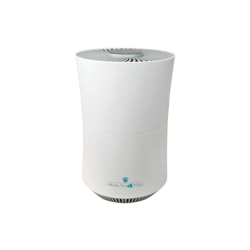 Purificador de aire Schwaiger con filtro HEPA H13 y carbón activado redondo blanco