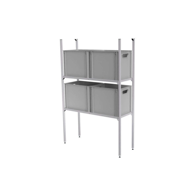 Système de rangement en aluminium longitudinal pour garage arrière 85x31x130cm