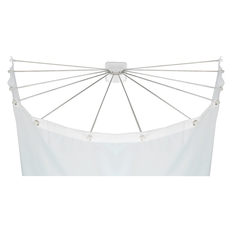 Supporto in acciaio inox con 12 bracci per tenda doccia (non compreso tenda)