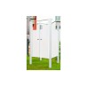 Set garden shower / closed outer shower with white folding door