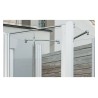 Set garden shower / closed outer shower with white folding door