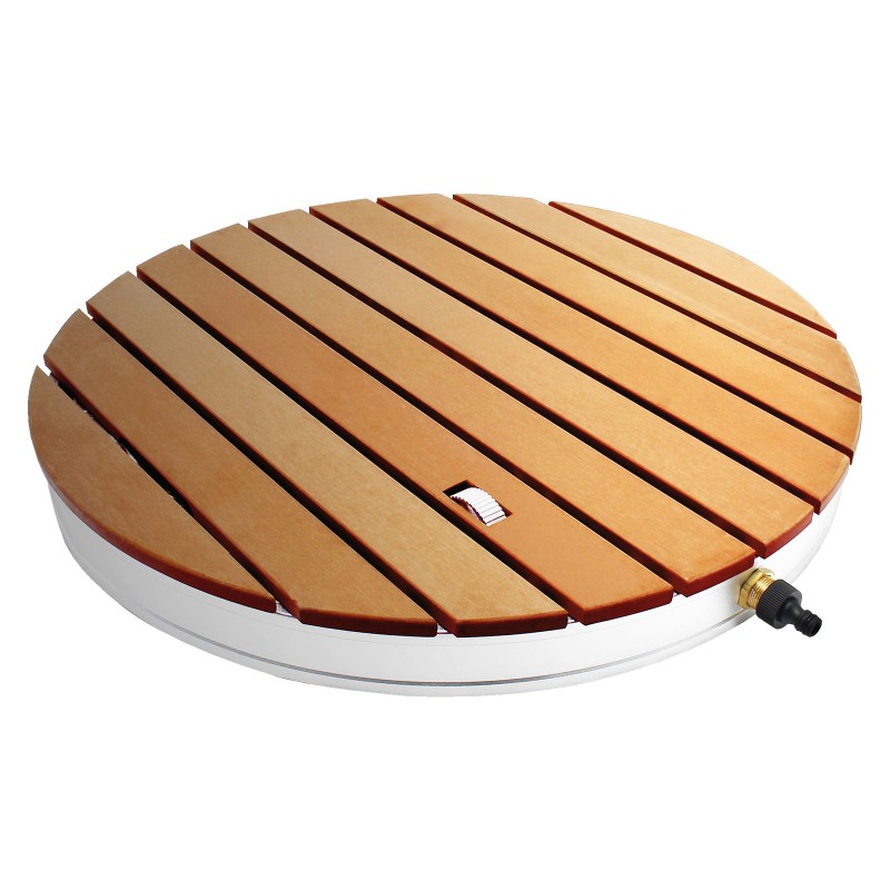 Doccia da giardino / pavimento doccia rotondo legno