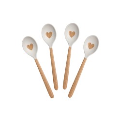 Set of 4 spoons of wood for...
