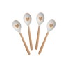 Set of 4 spoons of wood for eggs Berger