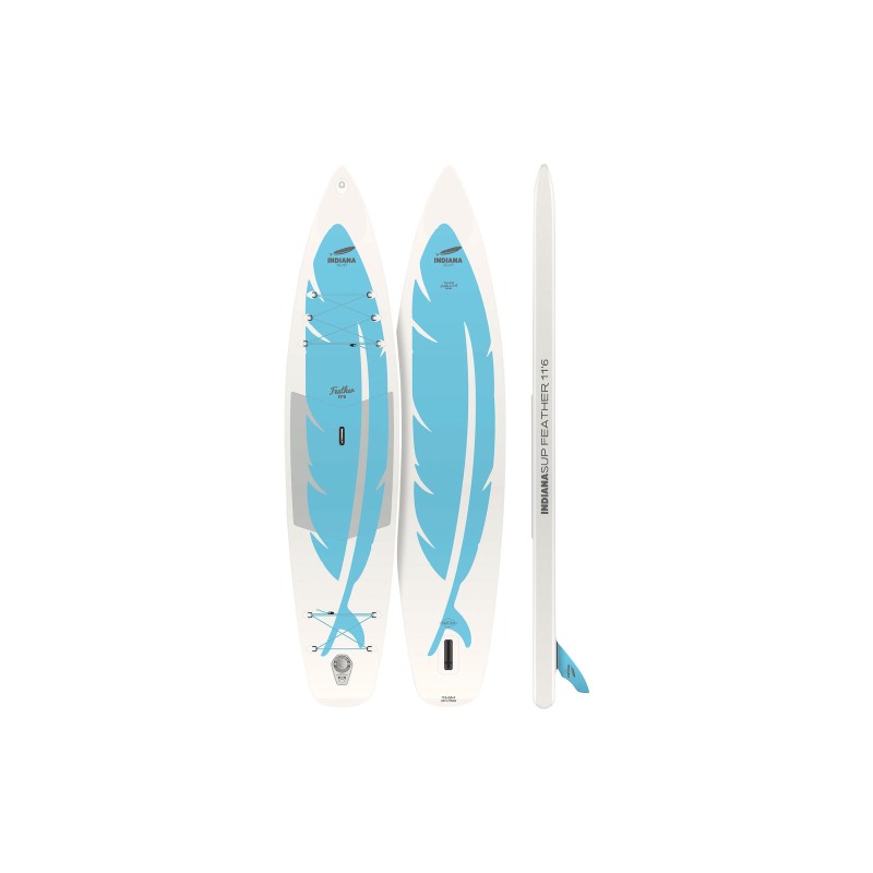 Table de surf rembourré Indiana SUP Feather 11'6 avec pompe à air et kit de réparation