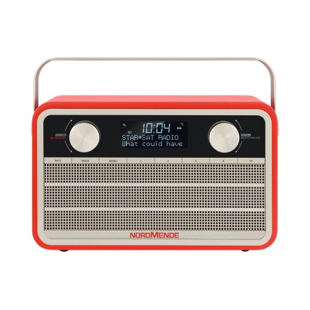 Digital Radio TechniSat Nordmende DAB+ Transit 120 in retro style with 24 hour battery