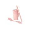 Vaso LightMyFire ReKit con pajita y cubiertos de bioplástico Dustypink