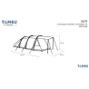 Tambu Suti TC Carpa túnel familiar para 4 personas azul marino