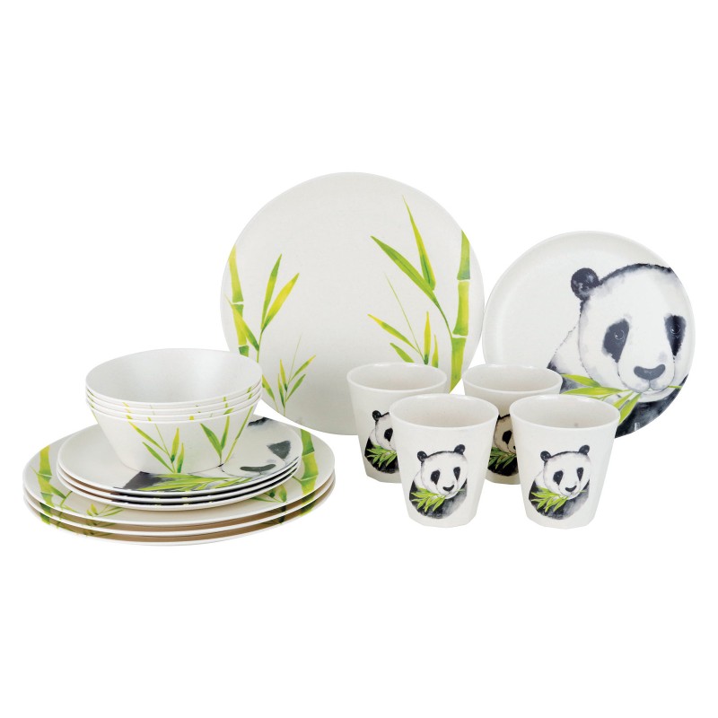 Gimex Nature Line Bambus Melamin Geschirr 16-tlg.