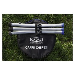 Parrilla de gas Cadac Carri Chef 50 mbar con barbacoa/plancha, soporte para ollas y tapa