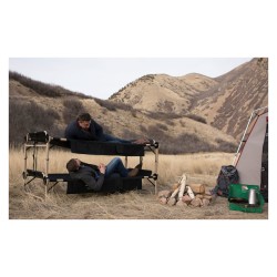 Litera de camping Disc-O-Bed 2XL con bolsillos laterales