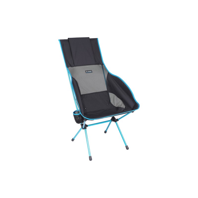 Black Helinox Savanna Chair campsite