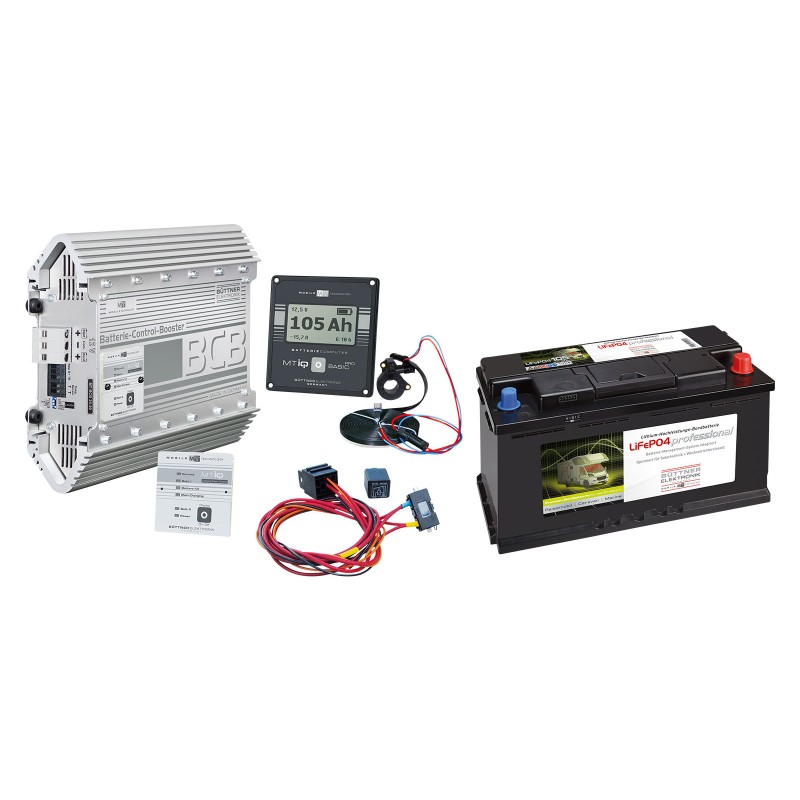 Batterie au lithium Bütner, booster de charge, comprend batterie au lithium et. Kit d'installation 85 Ah