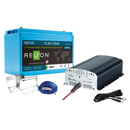 Relion Premium Power Set 100 Ah Lithium Batterie mit Ladegerät