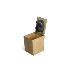 Inodoro de compostaje seco Trobolo BilaBloem con sistema de extracción de aire eléctrico 43,5 x 31 x 47,5 cm
