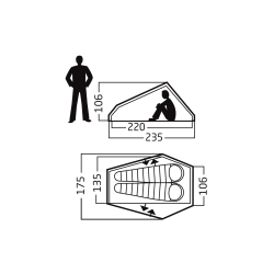 Nordisk Telemark 2.2 PU 2-Personen-Zelt Dunkelolivgrün