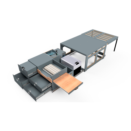 Caja de camping Ello para VW T6 (sistema modular)