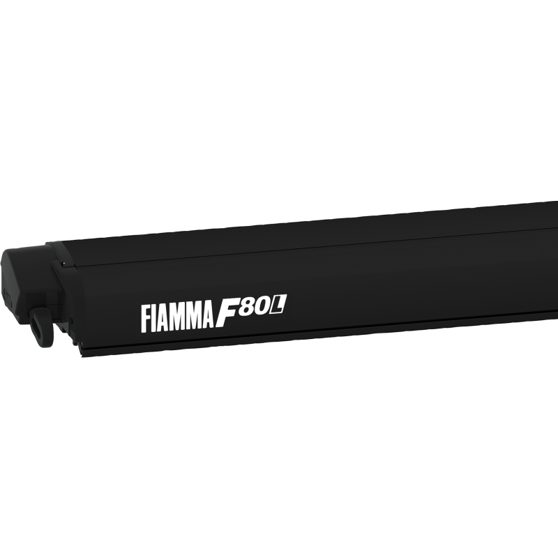 Toldo Fiamma F80LDeep Black con montaggio a soffitto 450 grigio