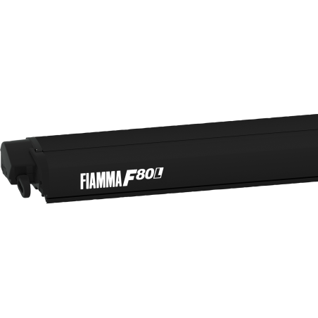 Toldo Fiamma F80L Deep Black with ceiling mounting 450 gray