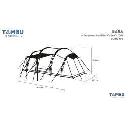 Tambu Bara Vis à Vis Family Shop 4 people navy blue