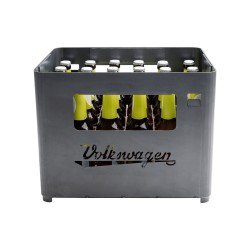 Cesta de fuego de acero corten VW Collection T1 con diseño de caja de bebidas