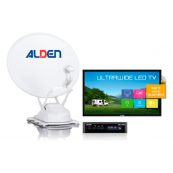 Alden Onelight 60 HD EVO Ultrawhite Système entièrement automatique de satellite qui comprend 19 pouces Ultrawide LED TV