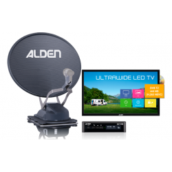 Alden Onelight 60 HD EVO Ultrawhite Système entièrement automatique de satellite qui comprend 19 pouces Ultrawide LED TV