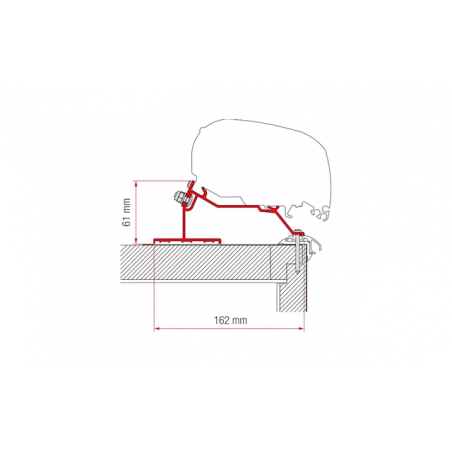 Fiamma Adaptador Caravana Techo 400 CM apto para F80 F65