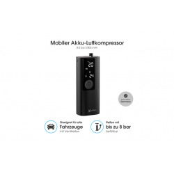 Compresor de aire inalámbrico móvil Xlayer 8.0 bar 2.000 mAh