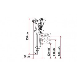 Fiamma Carry-Bike Frame Sprinter 3 portabici per 3 biciclette argentate