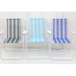 Striped folding camping chair