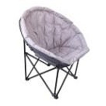 Steel folding armchair with side cup holder