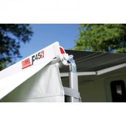 Toldo Fiamma F45s 400 volante a la derecha Color de la carcasa Polar White Color de la tela Royal Grey 400 cm