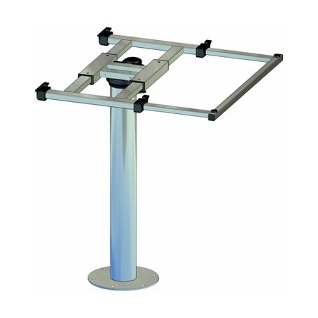 Columna de mesa con giro y desplazamiento H700mm Alu