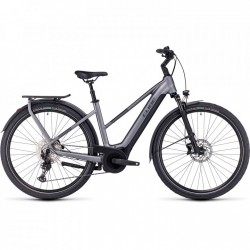CUBE Bicicleta Eléctrica Trekking Mujer - TOURING HYBRID EXC 625 - 2023 - grey / metal