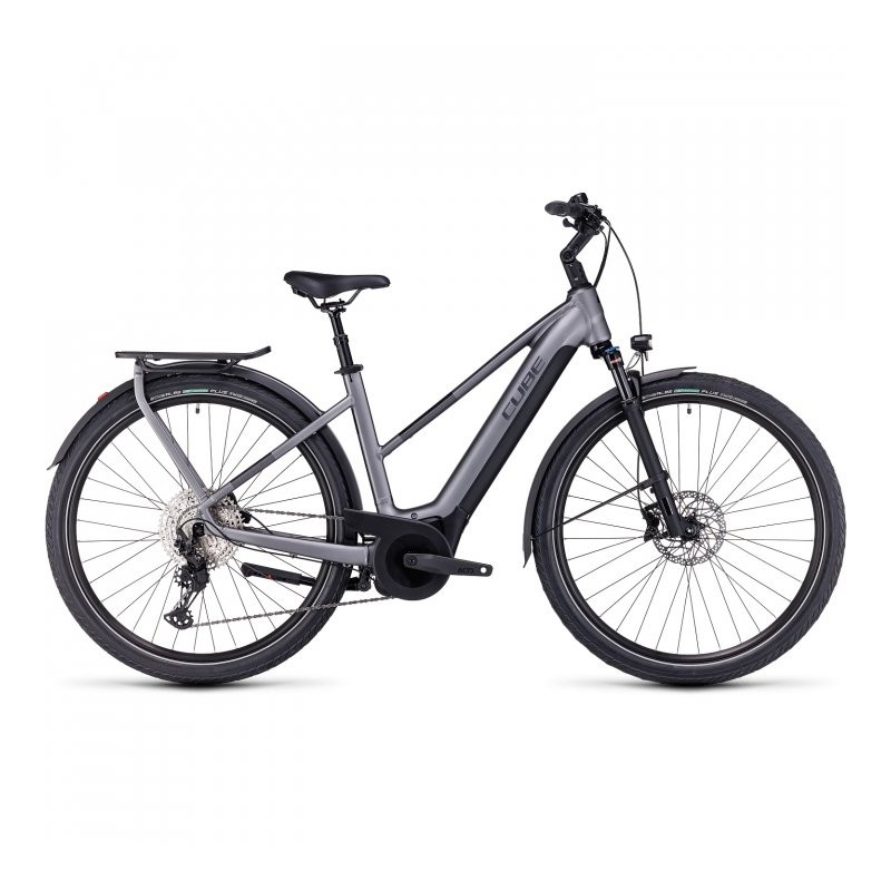 CUBE Bicicleta Eléctrica Trekking Mujer - TOURING HYBRID EXC 625 - 2023 - grey / metal