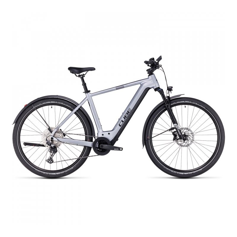 CUBE Bicicleta Eléctrica - NURIDE HYBRID EXC 750 Allroad - 2023 - polarsilver / black