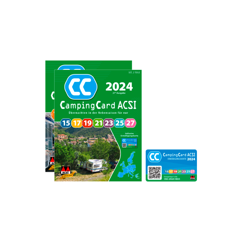 001 Guía de camping ACSI CampingCard 2024 con tarjeta de descuento