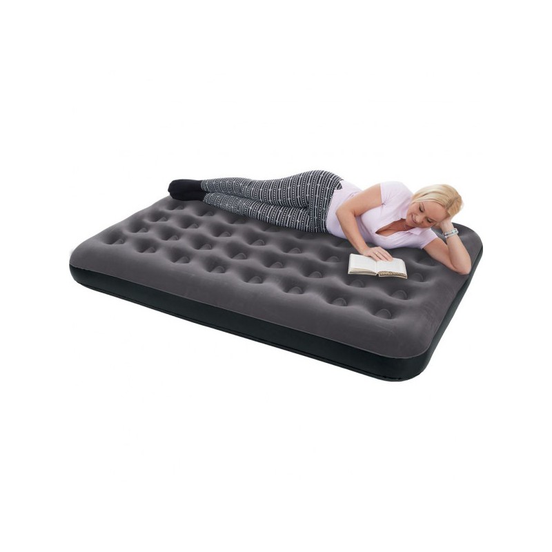 Cama hinchable de terciopelo Azul Real 191 x 137 cm